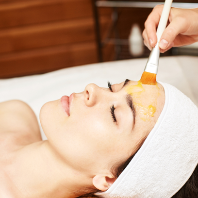A woman has a chemical peel, a cosmetic skin care procedure that offers many benefits.